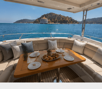 On deck · a relaxed meal